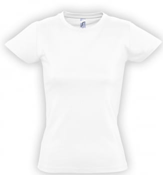 Футболка женская Imperial women, 190 белая купить с нанесением логотипа оптом на заказ в интернет-магазине Санкт-Петербург