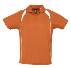 Спортивная рубашка поло Palladium 140 оранжевая с белым купить оптом с нанесение логотипа в Санкт-Петербурге
