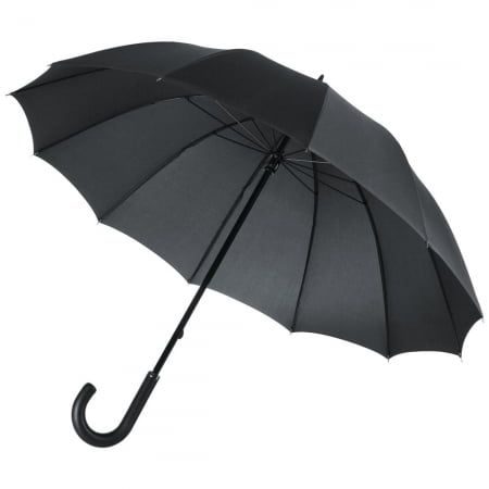 Зонт-трость Lui, черный купить с нанесением логотипа оптом на заказ в интернет-магазине Санкт-Петербург