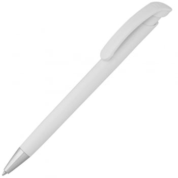 Ручка шариковая Bonita, белая купить с нанесением логотипа оптом на заказ в интернет-магазине Санкт-Петербург
