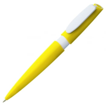 Ручка шариковая Calypso, желтая купить с нанесением логотипа оптом на заказ в интернет-магазине Санкт-Петербург