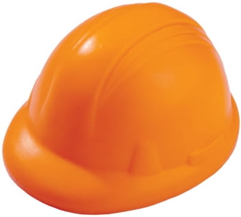 Антистресс «Каска», оранжевый купить с нанесением логотипа оптом на заказ в интернет-магазине Санкт-Петербург