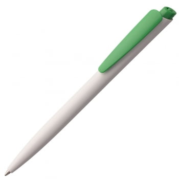Ручка шариковая Senator Dart Polished, бело-зеленая купить с нанесением логотипа оптом на заказ в интернет-магазине Санкт-Петербург