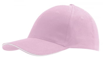 Бейсболка BUFFALO, розовая с белым купить с нанесением логотипа оптом на заказ в интернет-магазине Санкт-Петербург