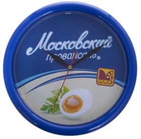 Часы настенные, малые, синие купить оптом с нанесение логотипа в Санкт-Петербурге