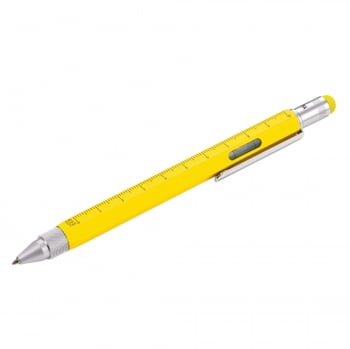 Ручка шариковая Construction, мультиинструмент, желтый купить с нанесением логотипа оптом на заказ в интернет-магазине Санкт-Петербург