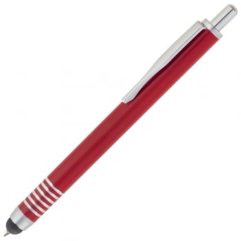 Ручка шариковая Finger со стилусом, красная купить с нанесением логотипа оптом на заказ в интернет-магазине Санкт-Петербург