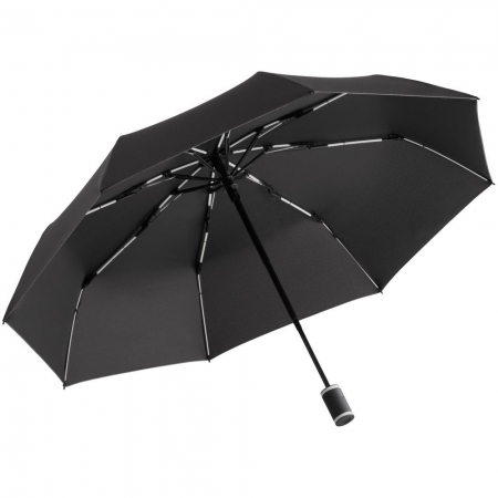 Зонт складной AOC Mini с цветными спицами, белый купить с нанесением логотипа оптом на заказ в интернет-магазине Санкт-Петербург