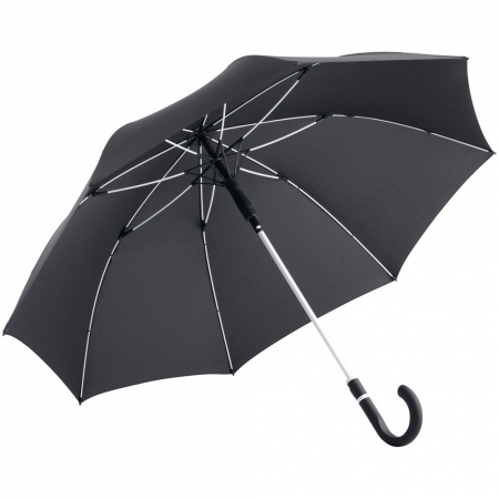 Зонт-трость с цветными спицами Color Style, белый купить с нанесением логотипа оптом на заказ в интернет-магазине Санкт-Петербург
