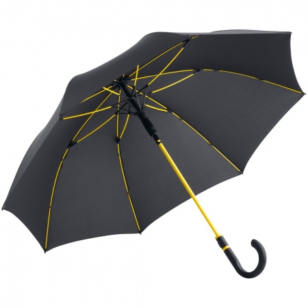 Зонт-трость с цветными спицами Color Style, желтый купить с нанесением логотипа оптом на заказ в интернет-магазине Санкт-Петербург