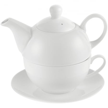 Чайный набор «Эгоист» ver.2, белый купить с нанесением логотипа оптом на заказ в интернет-магазине Санкт-Петербург