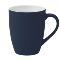 Кружка Best Morning c покрытием софт-тач, темно-синяя купить с нанесением логотипа оптом на заказ в интернет-магазине Санкт-Петербург