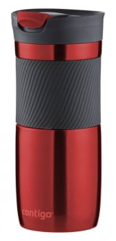 Термостакан Byron, вакуумный, герметичный, красный купить с нанесением логотипа оптом на заказ в интернет-магазине Санкт-Петербург