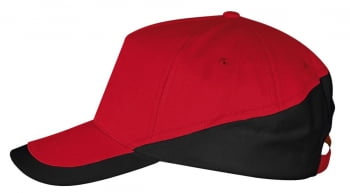 Бейсболка BOOSTER, красная с черным купить с нанесением логотипа оптом на заказ в интернет-магазине Санкт-Петербург