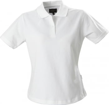 Рубашка поло стретч женская ALBATROSS, белая купить с нанесением логотипа оптом на заказ в интернет-магазине Санкт-Петербург