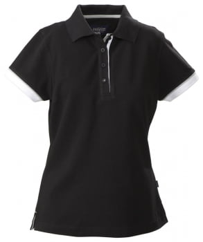 Рубашка поло женская ANTREVILLE, черная купить с нанесением логотипа оптом на заказ в интернет-магазине Санкт-Петербург
