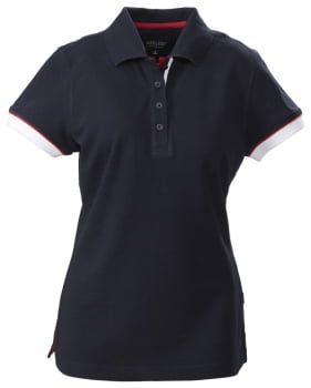 Рубашка поло женская ANTREVILLE, темно-синяя купить с нанесением логотипа оптом на заказ в интернет-магазине Санкт-Петербург