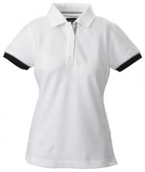 Рубашка поло женская ANTREVILLE, белая купить с нанесением логотипа оптом на заказ в интернет-магазине Санкт-Петербург