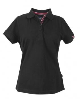 Рубашка поло женская AVON LADIES, черная купить с нанесением логотипа оптом на заказ в интернет-магазине Санкт-Петербург