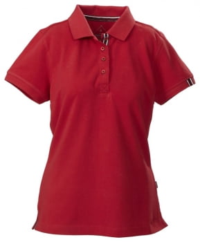 Рубашка поло женская AVON LADIES, красная купить с нанесением логотипа оптом на заказ в интернет-магазине Санкт-Петербург