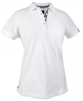 Рубашка поло женская AVON LADIES, белая купить с нанесением логотипа оптом на заказ в интернет-магазине Санкт-Петербург