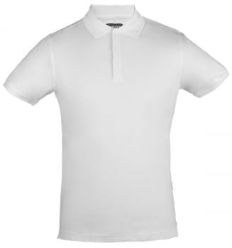 Рубашка поло стретч мужская EAGLE, белая купить с нанесением логотипа оптом на заказ в интернет-магазине Санкт-Петербург