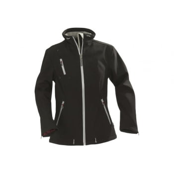 Куртка софтшелл женская SAVANNAH, черная купить с нанесением логотипа оптом на заказ в интернет-магазине Санкт-Петербург