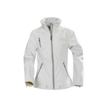 Куртка софтшелл женская SAVANNAH, белая купить с нанесением логотипа оптом на заказ в интернет-магазине Санкт-Петербург