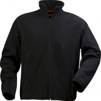 Куртка флисовая мужская LANCASTER, черная купить с нанесением логотипа оптом на заказ в интернет-магазине Санкт-Петербург