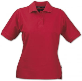Рубашка поло женская SEMORA, красная купить с нанесением логотипа оптом на заказ в интернет-магазине Санкт-Петербург
