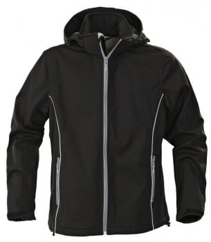 Куртка софтшелл мужская SKYRUNNING, черная купить с нанесением логотипа оптом на заказ в интернет-магазине Санкт-Петербург