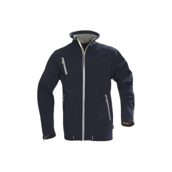 Куртка софтшелл мужская SNYDER, темно-синяя купить с нанесением логотипа оптом на заказ в интернет-магазине Санкт-Петербург