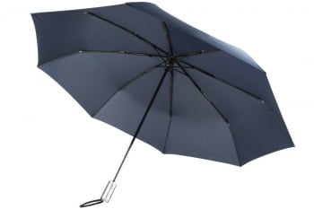 Зонт складной Unit Fiber, темно-синий купить с нанесением логотипа оптом на заказ в интернет-магазине Санкт-Петербург