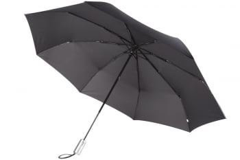 Зонт складной Unit Fiber, черный купить с нанесением логотипа оптом на заказ в интернет-магазине Санкт-Петербург