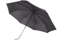 Зонт складной Fiber, черный купить с нанесением логотипа оптом на заказ в интернет-магазине Санкт-Петербург
