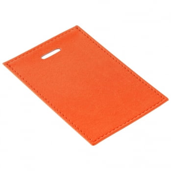 Чехол для пропуска Twill, оранжевый купить с нанесением логотипа оптом на заказ в интернет-магазине Санкт-Петербург