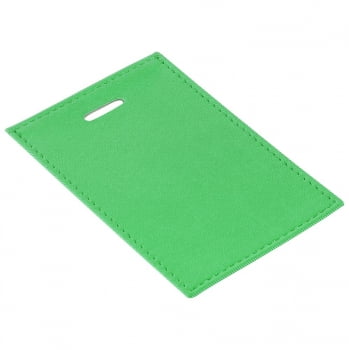 Чехол для пропуска Twill, зеленый купить с нанесением логотипа оптом на заказ в интернет-магазине Санкт-Петербург