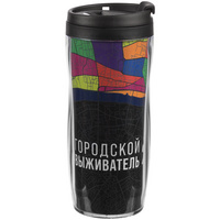 Стакан «Городской выживатель», полноцвет купить с нанесением логотипа оптом на заказ в интернет-магазине Санкт-Петербург