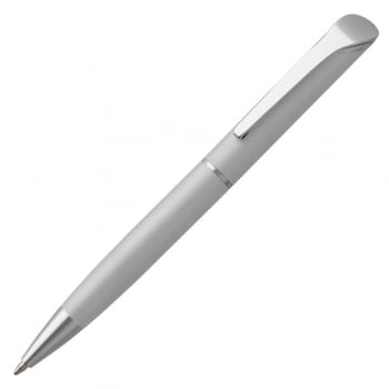 Ручка шариковая Glide, серая купить с нанесением логотипа оптом на заказ в интернет-магазине Санкт-Петербург
