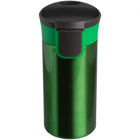 Термостакан Tralee, зеленый купить с нанесением логотипа оптом на заказ в интернет-магазине Санкт-Петербург