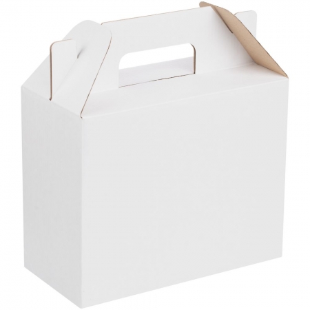 Коробка In Case S, ver.2, белая с крафтовым оборотом купить с нанесением логотипа оптом на заказ в интернет-магазине Санкт-Петербург