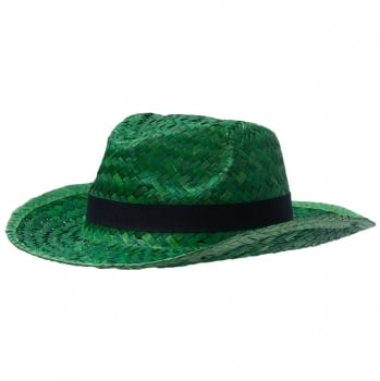 Шляпа Daydream, зеленая с черной лентой купить с нанесением логотипа оптом на заказ в интернет-магазине Санкт-Петербург