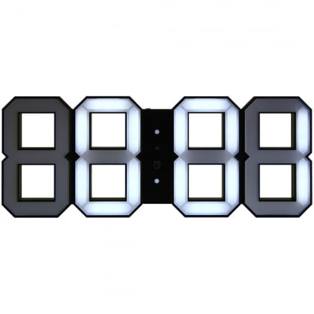 Часы настенные White & White Clock, черные купить с нанесением логотипа оптом на заказ в интернет-магазине Санкт-Петербург