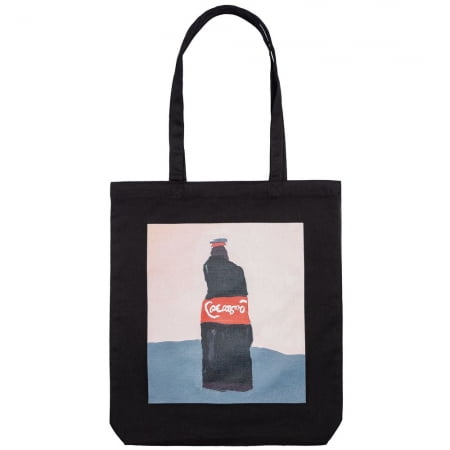 Холщовая сумка «Кола», черная купить с нанесением логотипа оптом на заказ в интернет-магазине Санкт-Петербург