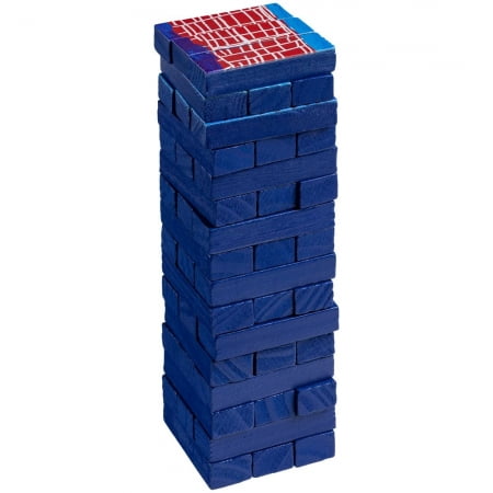 Игра-башня «Небоскребы», синяя купить с нанесением логотипа оптом на заказ в интернет-магазине Санкт-Петербург