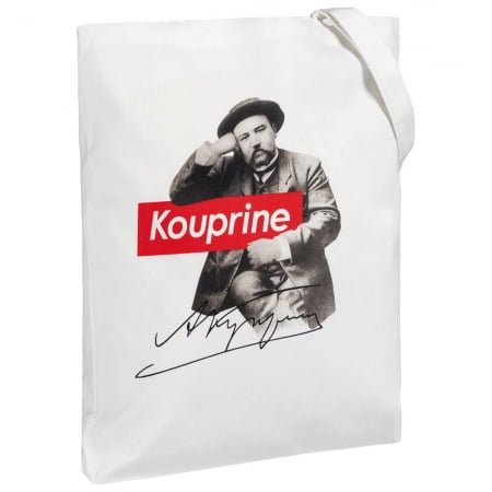 Холщовая сумка Kouprine, молочно-белая купить с нанесением логотипа оптом на заказ в интернет-магазине Санкт-Петербург