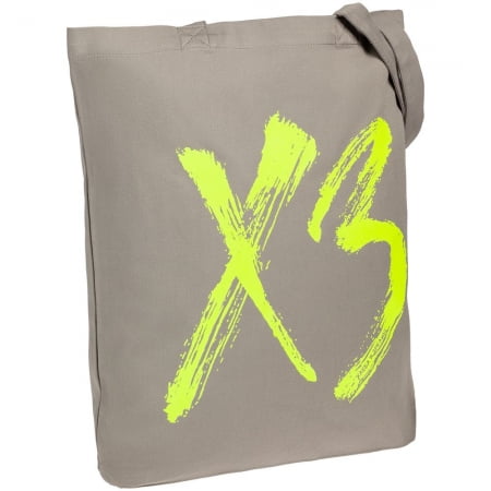 Холщовая сумка «ХЗ», серая купить с нанесением логотипа оптом на заказ в интернет-магазине Санкт-Петербург