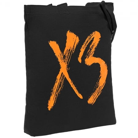 Холщовая сумка «ХЗ», черная купить с нанесением логотипа оптом на заказ в интернет-магазине Санкт-Петербург