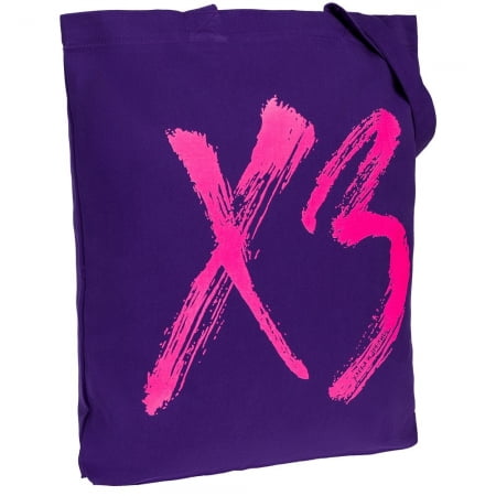 Холщовая сумка «ХЗ», фиолетовая купить с нанесением логотипа оптом на заказ в интернет-магазине Санкт-Петербург