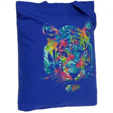 Холщовая сумка Jungle Look, ярко-синяя купить с нанесением логотипа оптом на заказ в интернет-магазине Санкт-Петербург